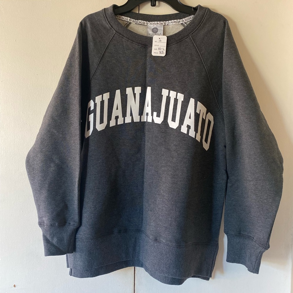 Women's Gray Crew Neck Sweater